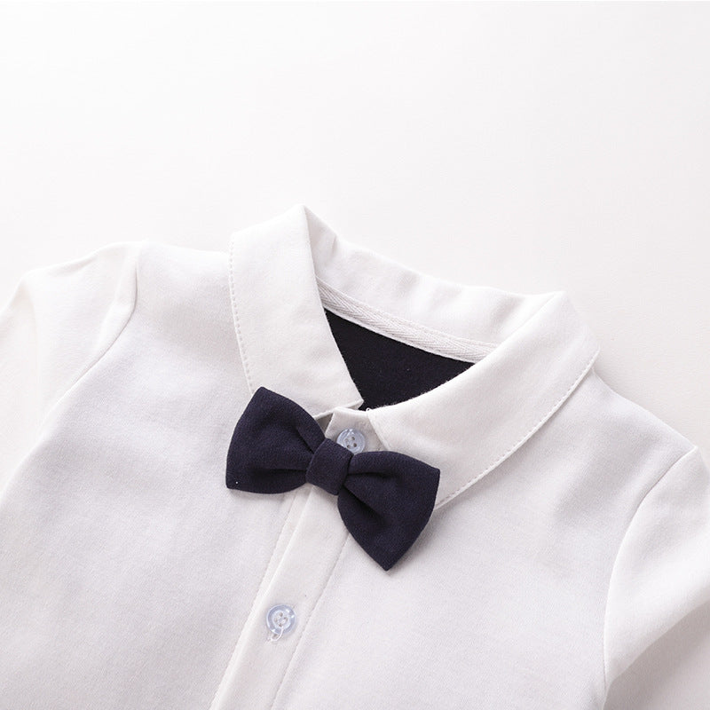 Baby vest striped gentleman romper