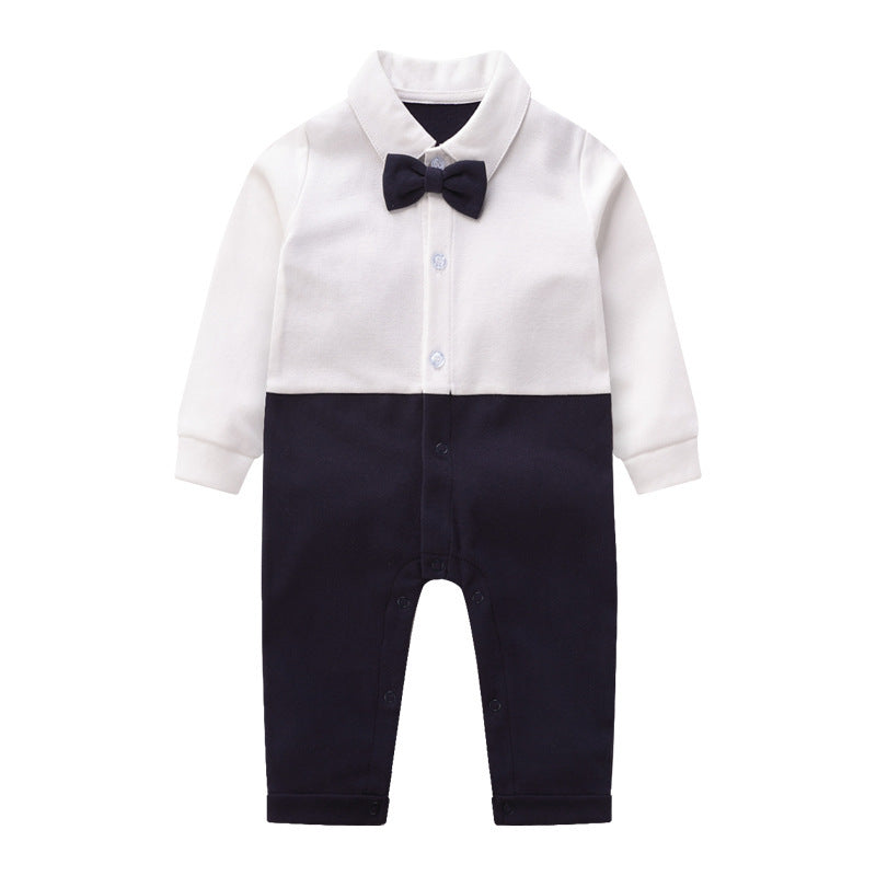 Baby vest striped gentleman romper